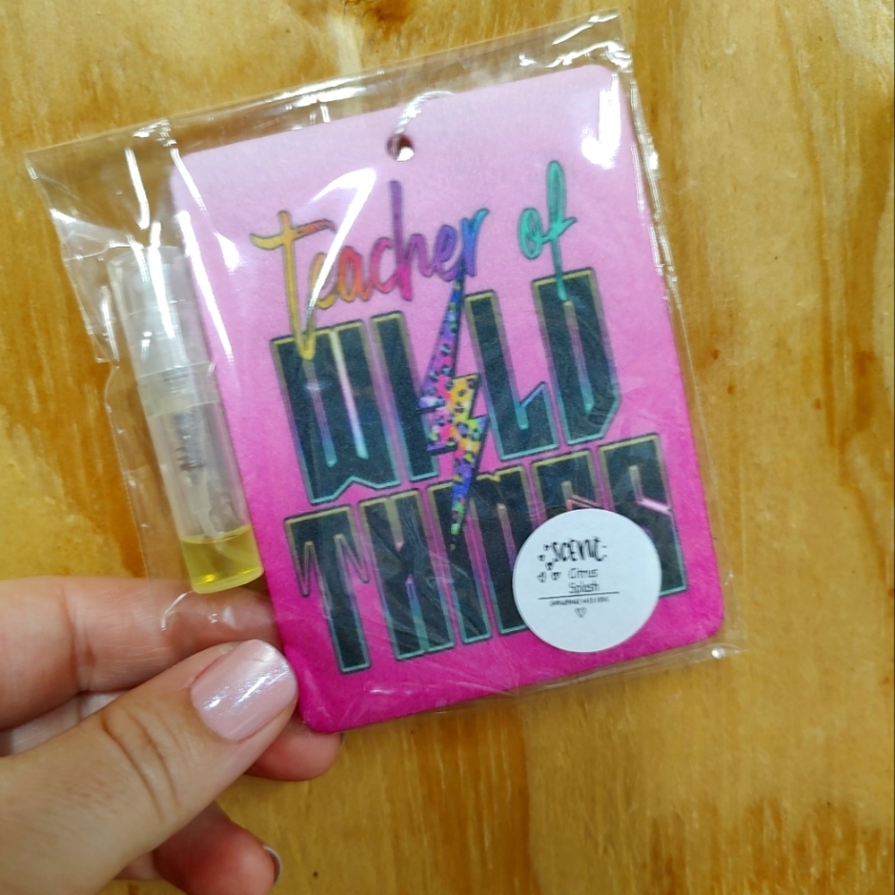 Pink 'Teacher of Wild Things' Air Freshener